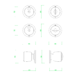 【2D部品】室内トイレのドアノブ（ビスあり）【DXF/autocad DWG】 2db-kno_0002