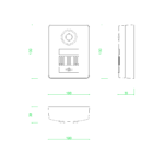 【2D部品】カメラ付きインターホン（後付タイプ）【DXF/autocad DWG】 2de-iph_0001
