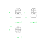 【2D部品】格子のある丸形の門灯【DXF/autocad DWG】2del-gtl_0002