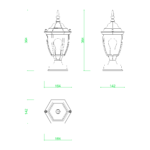 【2D部品】ロージーランプ・アンティーク調のオシャレな門灯【DXF/autocad DWG】2del-gtl_0004