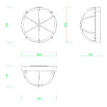 【2D部品】丸形のポーチライト【DXF/autocad DWG】2del-pcl_0001