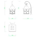 【2D部品】四角い笠のオシャレなポーチライト【DXF/autocad DWG】2del-pcl_0004