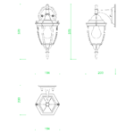 【2D部品】ロージーランプ・アンティーク調のオシャレなポーチライト【DXF/autocad DWG】2del-pcl_0005