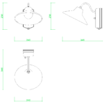 【2D部品】丸い笠のポーチライト・人感センサー付き【DXF/autocad DWG】2del-pcl_0009