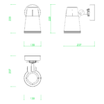 【2D部品】外部用のスポットライト【DXF/autocad DWG】2del-spl_0001