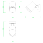 【2D部品】外部用のスポットライト【DXF/autocad DWG】2del-spl_0004