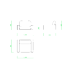 【2D部品】1.5人掛け フロアーソファ【DXF/autocad DWG】 2di-sof_0010