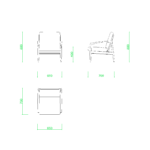 【2D部品】1人掛け ソファ【DXF/autocad DWG】 2di-sof_0016