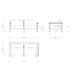 【2D部品】2.5人掛け ソファ【DXF/autocad DWG】 2di-sof_0018