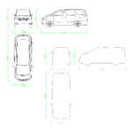 【2D部品】自動車 ワンボックス（トヨタ ヴェルファイア TOYOTA VELLFIRE）【DXF/autocad DWG】 2dv-car_0002