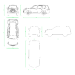 【2D部品】自動車 SUV（トヨタ ランドクルーザー TOYOTA LAND CRUISER）【DXF/autocad DWG】 2dv-car_0004