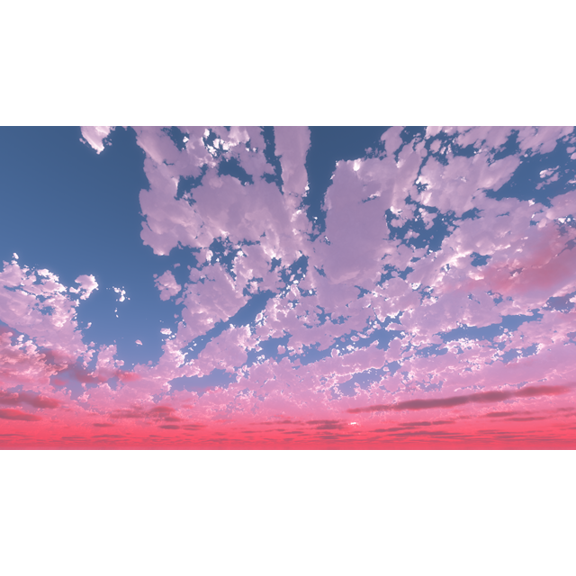 ピンク色に焼けた空│紫色 夕焼け 夕陽 4k│CG画像データ フリー ダウンロード 無料 商用可能 2d background image Free download digital-architex.com