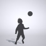 【シルエット】休み時間にサッカーで遊んでいる男の子【formZ】 child_0103