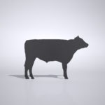 【シルエット】牛【formZ】 cow_0021