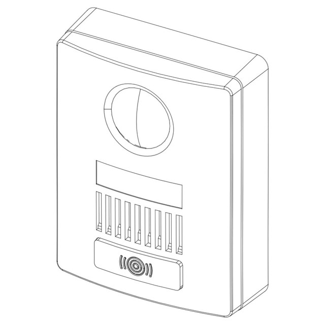 カメラ付きインターホン 後付タイプ ラフスケッチ調 イラスト Ill Ext 0001