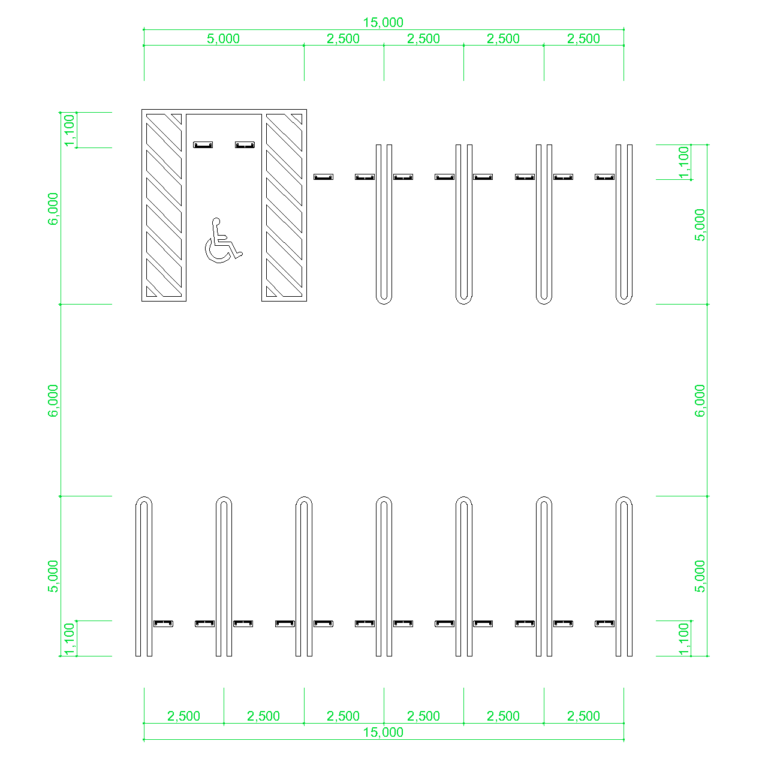 駐車場の図面の書き方・参考図【DXF/autocad DWG】 2depak_0017 駐車場の図面の書き方・参考図【DXF/autocad DWG】 2depak_0017