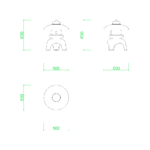 【2D部品】2尺サイズの石灯籠【DXF/autocad DWG】2dej-tou_0004