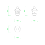 【2D部品】2尺サイズの石灯籠（置灯籠・岬）【DXF/autocad DWG】2dej-tou_0009