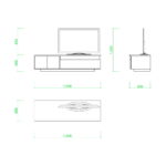 【2D部品】43インチのテレビと テレビラック【DXF/autocad DWG】 2di-cmb_0007