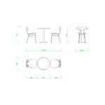 【2D部品】600サイズの丸いテーブルとパイプ椅子2脚【DXF/autocad DWG】 2di-cmb_0013