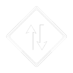 【2D部品】二方向交通の 警戒標識【DXF/autocad DWG】2dr-tsi_212-2