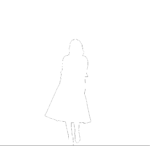 【2D部品】ワンピースにカーディガンを羽織った女性【DXF/autocad DWG】 2ds-wom_0078