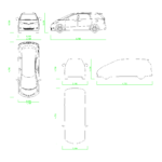 【2D部品】自動車 ワンボックス（トヨタ エスティマ TOYOTA ESTIMA）【DXF/autocad DWG】 2dv-car_0003