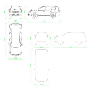 自動車 SUV トヨタ ランドクルーザー ランクル TOYOTA LAND CRUISER の2dCADデータ│2d cad データ フリー ダウンロード Free download 無料 商用可能 建築設計 図面 フリー素材 オートキャド ブロック 部品 寸法 AUTOCAD DWG DXF│乗物 車 car│digital-architex.com デジタルアーキテクス