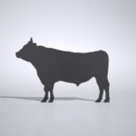 【シルエット】牛【formZ】 cow_0023