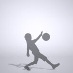 【シルエット】サッカーをしている男の子【formZ】 child_0105