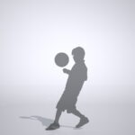 【シルエット】サッカーをしている男の子【formZ】 child_0113