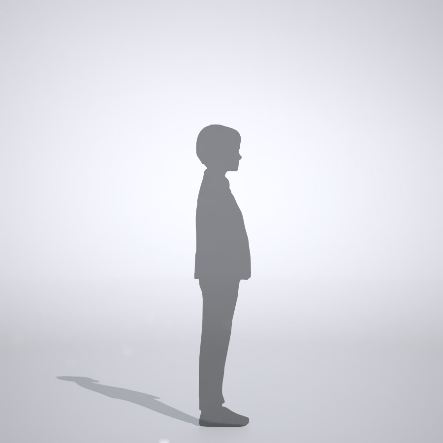 長ズボンを履いた男の子の3dCADデータ│ポリ板 シルエット 人物 人間 子供 Silhouette people human children│3d cad データ フリー ダウンロード 無料 商用可能 建築パース フリー素材 formZ 3D 3ds obj Free download│digital-architex.com