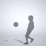 【シルエット】サッカーをして遊んでいる男の子【formZ】 child_0121