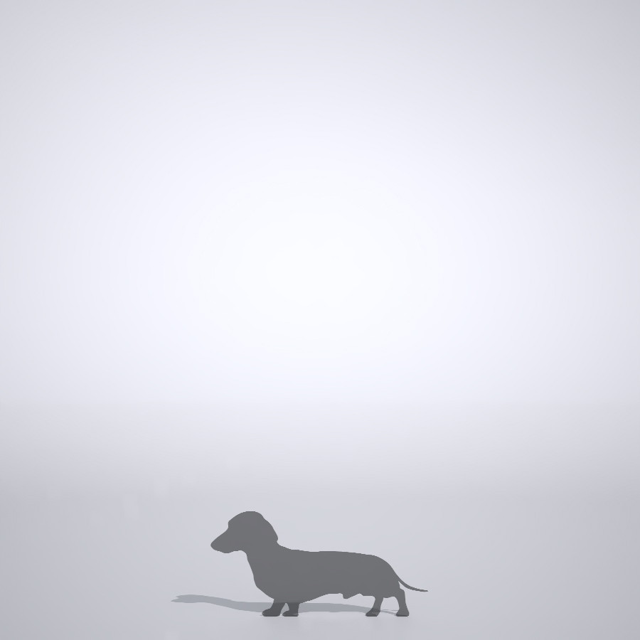 ダックスフンドの3dCADデータ│ポリ板 シルエット 動物 犬 animal dog inu│3d cad データ フリー ダウンロード 無料 商用可能 建築パース フリー素材 formZ 3D 3ds obj Free download│digital-architex.com