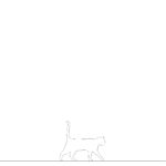 【2D部品】歩く 猫【DXF/autocad DWG】2dsa-cat_0002