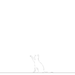 【2D部品】手招きをする 猫【DXF/autocad DWG】2dsa-cat_0011