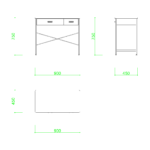 【2D部品】シンプルな900サイズの学習机・在宅ワーク【DXF/autocad DWG】2di-tab_0014
