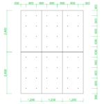 【2D部品】コンクリート化粧打放し 1224（4×8 しはち）パターン・参考図【DXF/autocad DWG】2dd-smp_0006