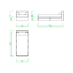 【2D部品】棚のある シングルサイズのベッド【DXF/autocad DWG】 2di-bed_0005