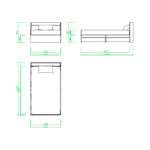 【2D部品】棚のある セミダブルサイズのベッド【DXF/autocad DWG】 2di-bed_0006