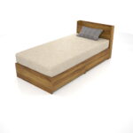 【家具】棚のある シングルサイズのベッド【formZ】bed_0015