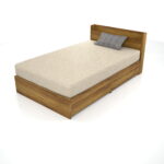 【家具】棚のある セミダブルサイズのベッド【formZ】bed_0016