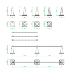 【2D部品】カラーコーン バー・ウェイト付き【DXF/autocad DWG】 2dc-tem_0003