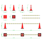 【2D部品】カラーコーン バー・ウェイト付き（ペイント）【DXF/autocad DWG】 2dc-tem_0004