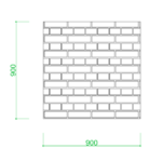 【2D部品】レンガ イギリス積み 目地10mm パターン・参考図【DXF/autocad DWG】2dd-smp_0121