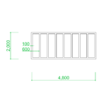 【2D部品】自転車置き場の書き方・参考図【DXF/autocad DWG】2de-bpl_0011