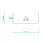 【2D部品】自転車置き場の書き方・参考図【DXF/autocad DWG】2de-bpl_0013