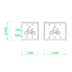 【2D部品】自転車置き場の書き方・参考図【DXF/autocad DWG】2de-bpl_0015