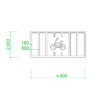 【2D部品】自転車置き場の書き方・参考図【DXF/autocad DWG】2de-bpl_0016