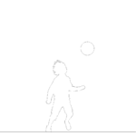 【2D部品】休み時間にサッカーで遊んでいる男の子【DXF/autocad DWG】2ds-chi_0071